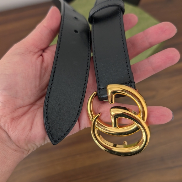 Black Gucci Belt Marmont with Box - Picture 5 of 9